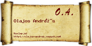 Olajos András névjegykártya
